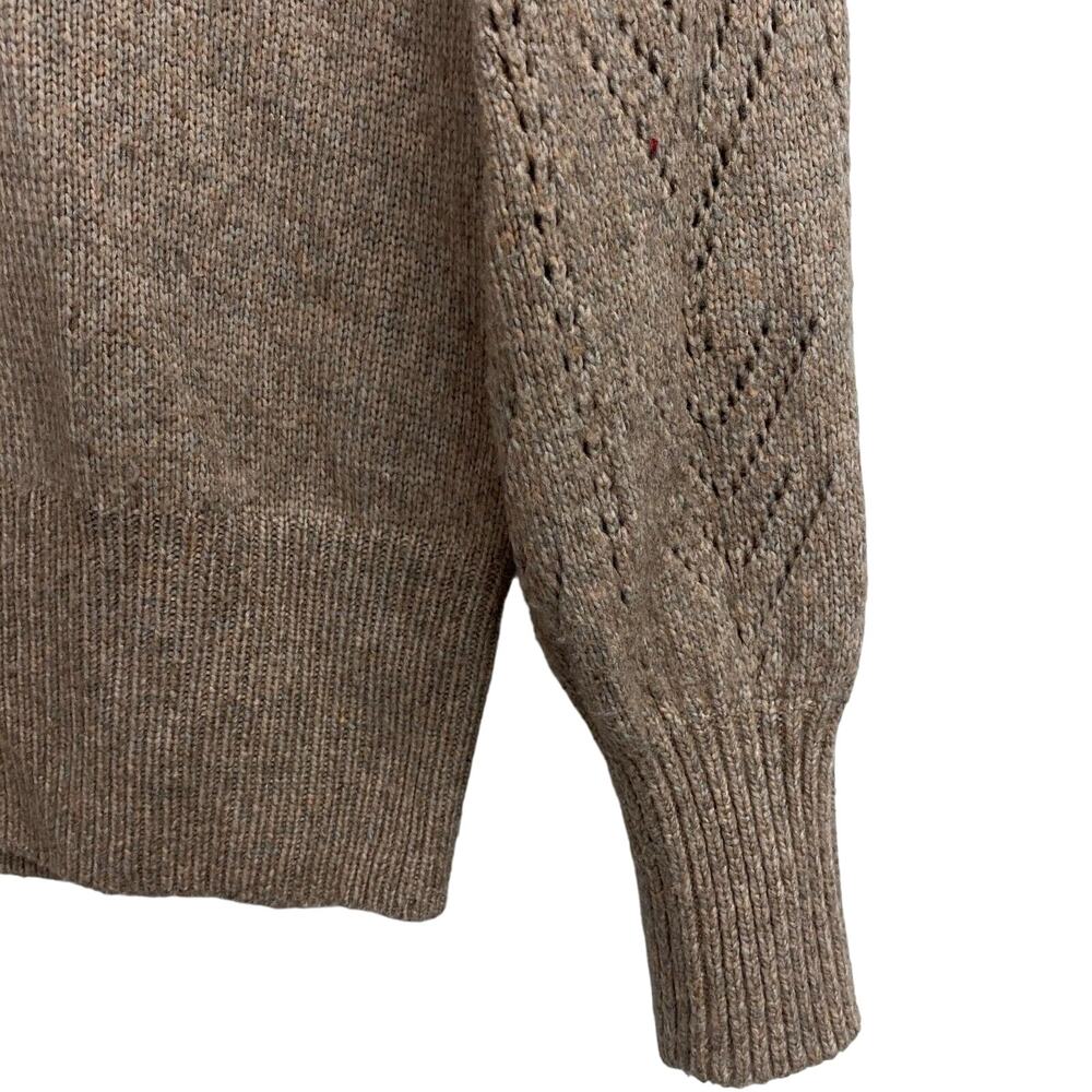 WHBM White House Black Market Brown V-Neck Pullover Women's Sweater Size M Fall - Picture 4 of 9